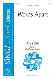 Words Apart SATB choral sheet music cover Thumbnail